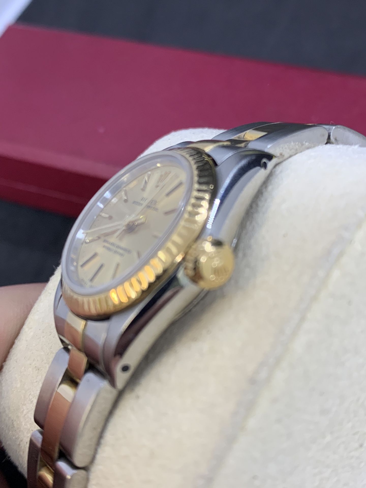 LADIES STEEL & GOLD ROLEX WATCH - Image 7 of 10