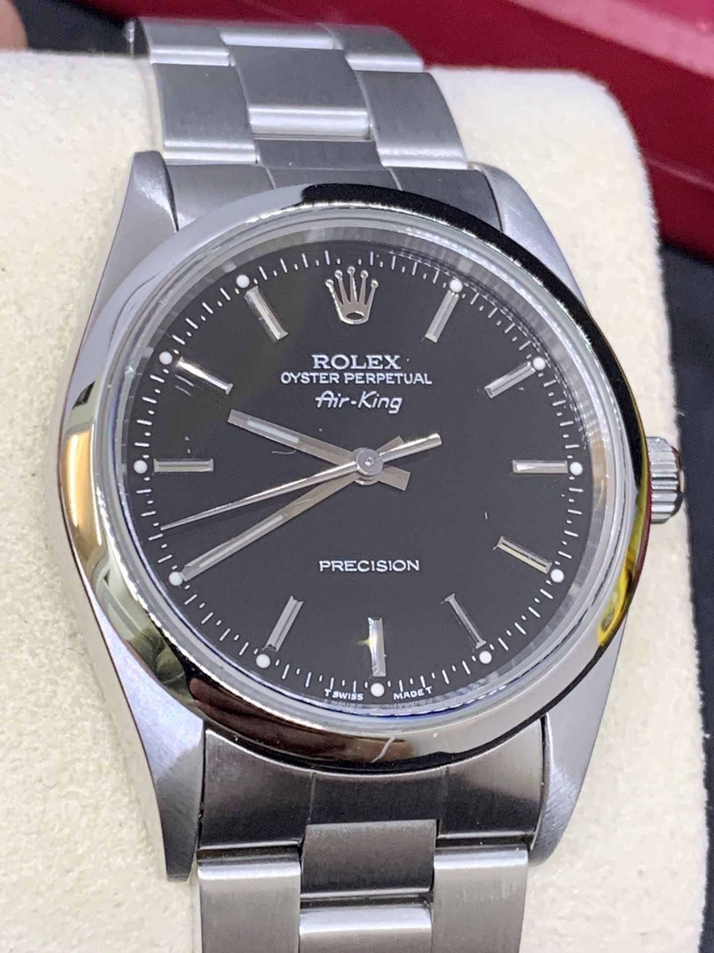 ROLEX PERPETUAL AIR KING STAINLESS STEEL WATCH - APPROX 2000