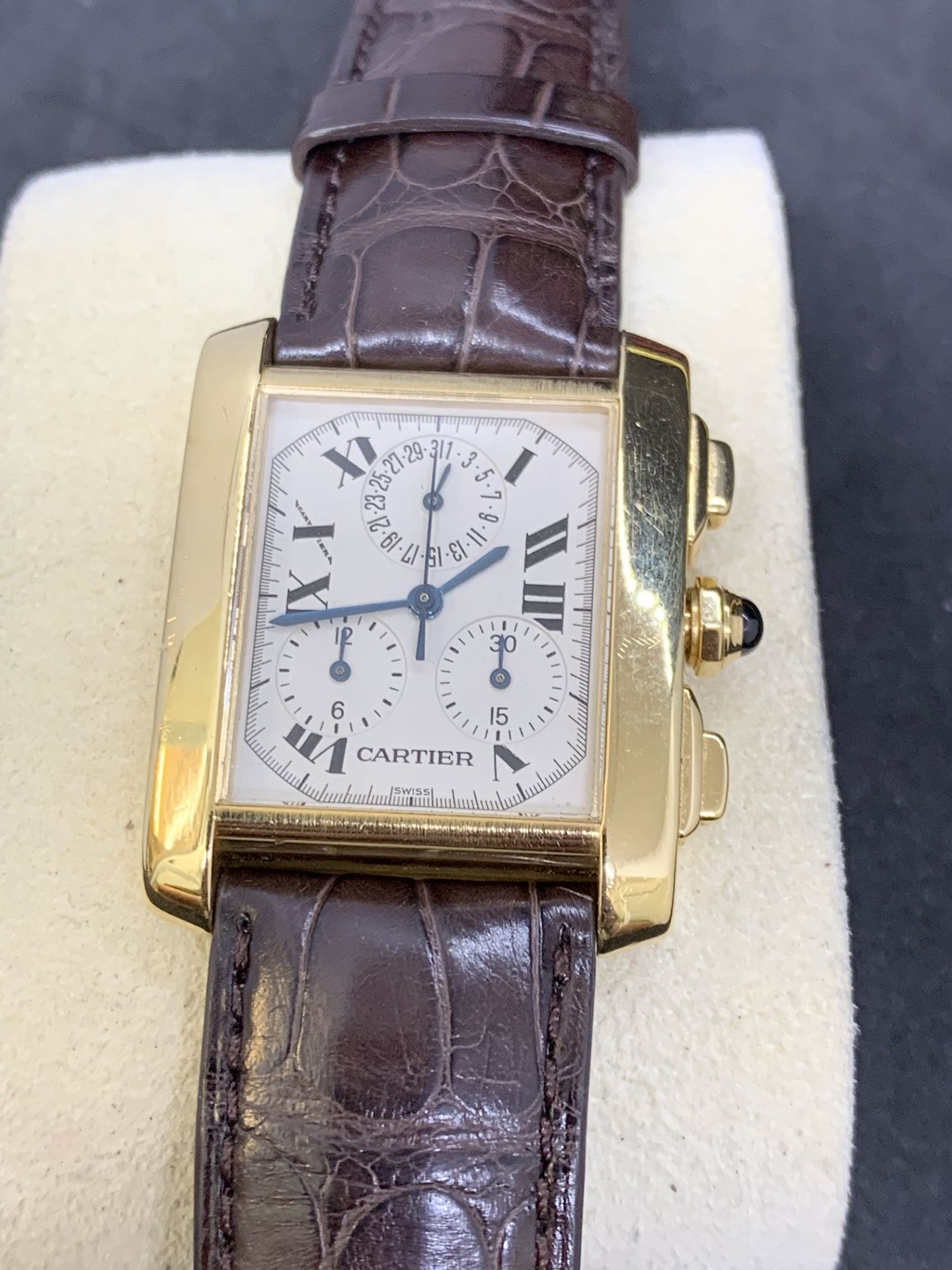 CARTIER 18ct GOLD CHRONOGRAPH WATCH - Image 2 of 11