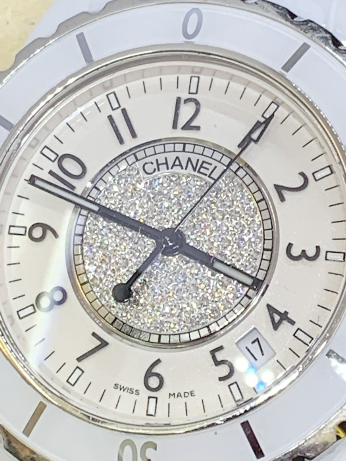 CHANEL J12 CERAMIC DIAMOND SET AUTOMATIC WATCH - Image 3 of 7