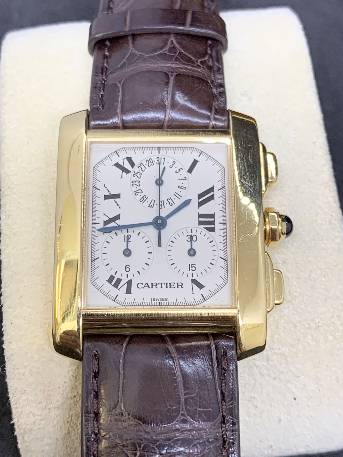 CARTIER 18ct GOLD CHRONOGRAPH WATCH - Image 11 of 11