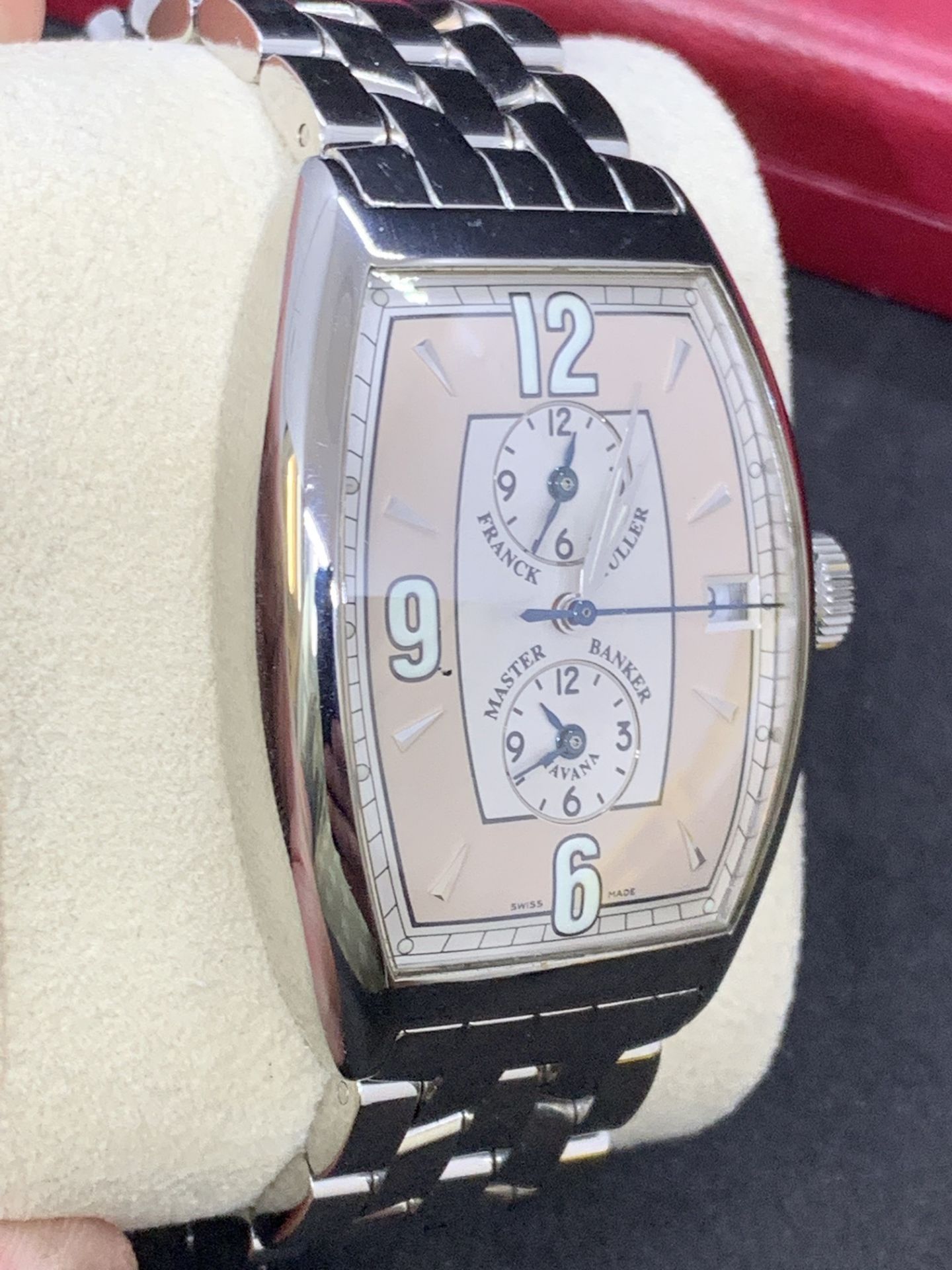 FRANCK MULLER MASTER BANKER S/STEEL WATCH