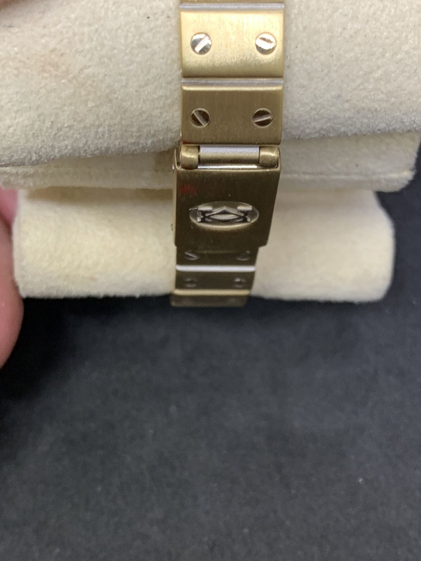 18ct GOLD DIAMOND CARTIER SANTOS WATCH - Image 12 of 15