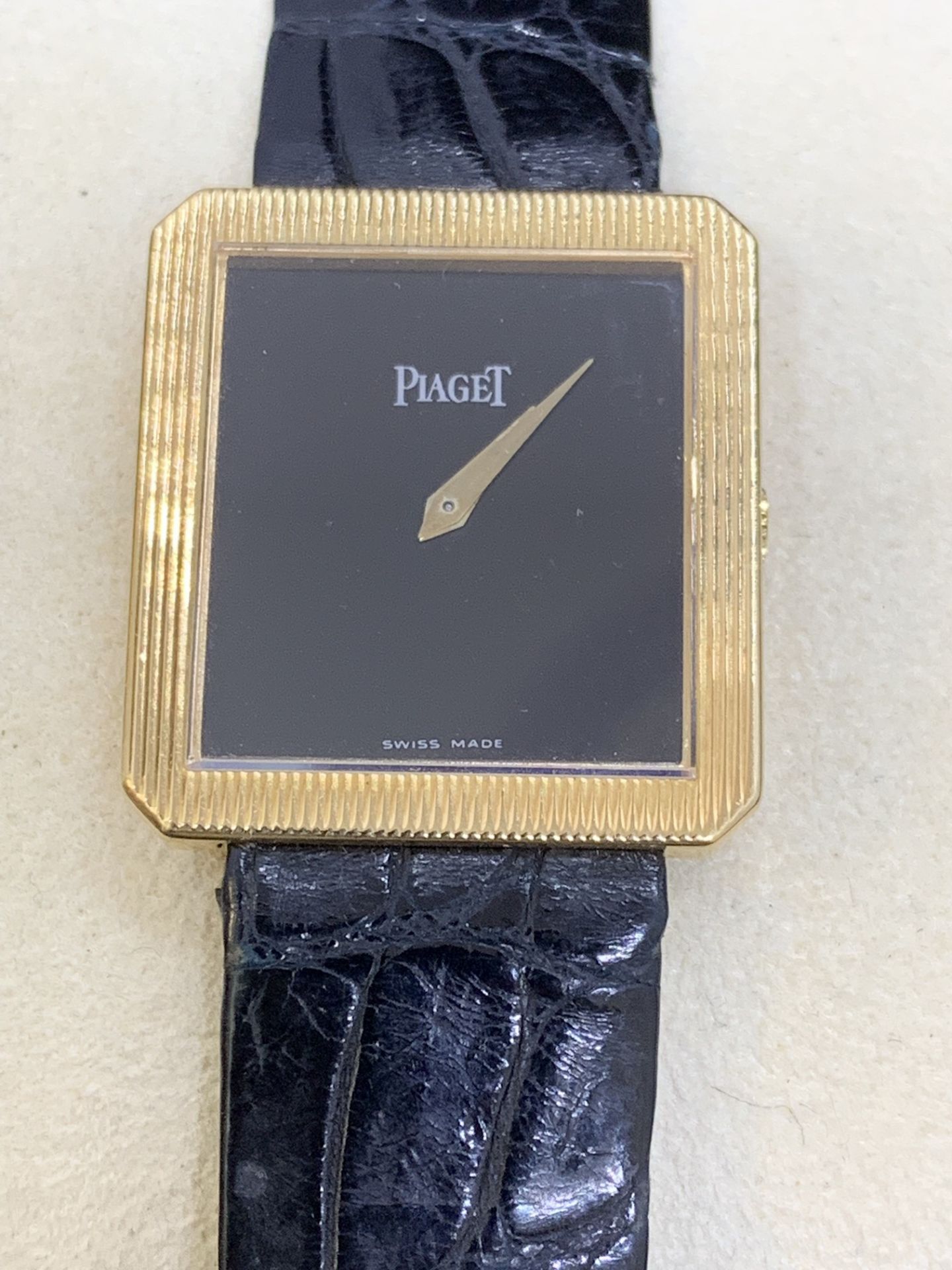 PIAGET 18ct GOLD SQUARE FACE WATCH - Image 3 of 9