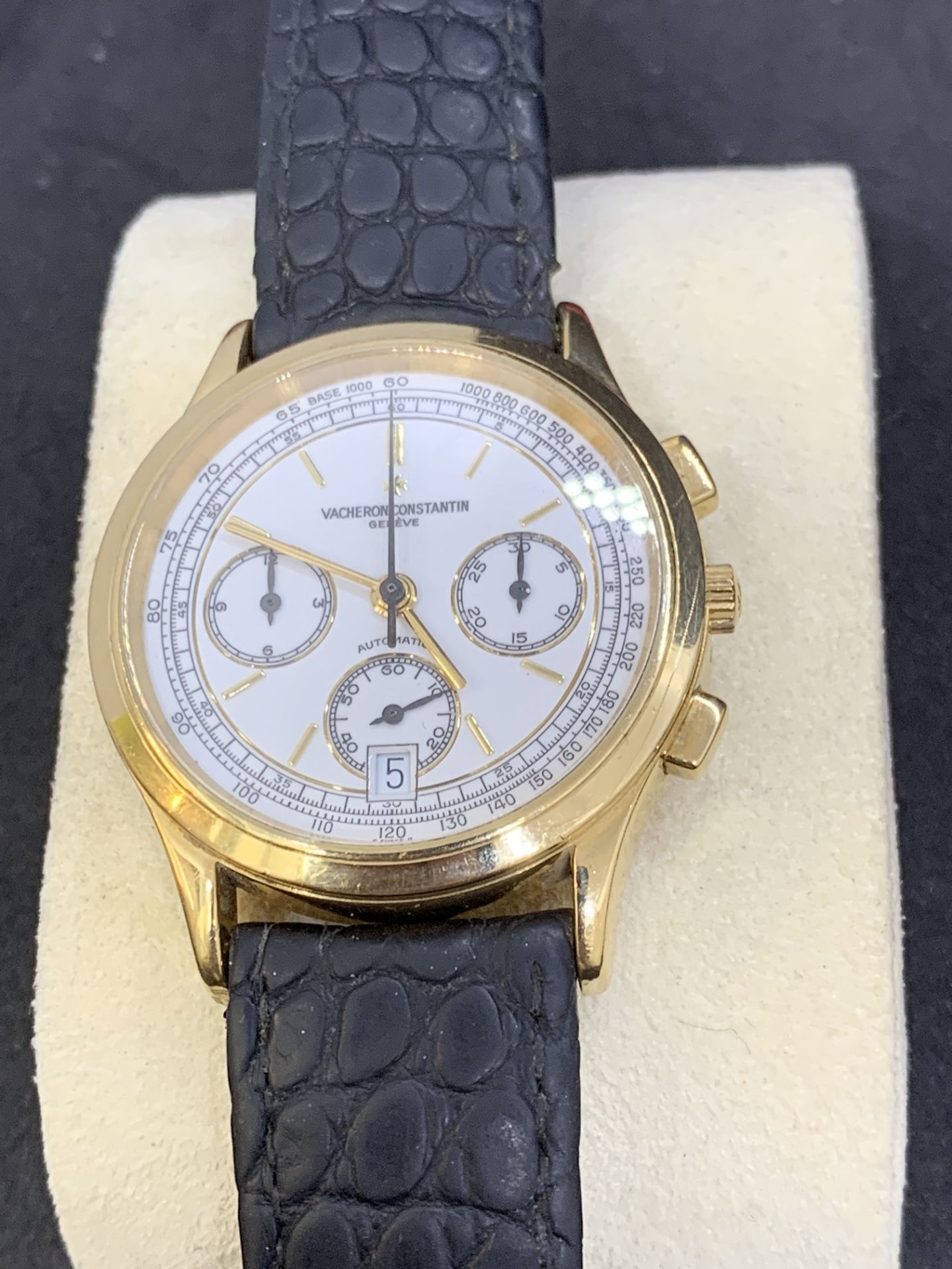 18ct GOLD VACHERON CONSTANTIN CHRONOGRAPH AUTOMATIC WATCH - Image 5 of 8