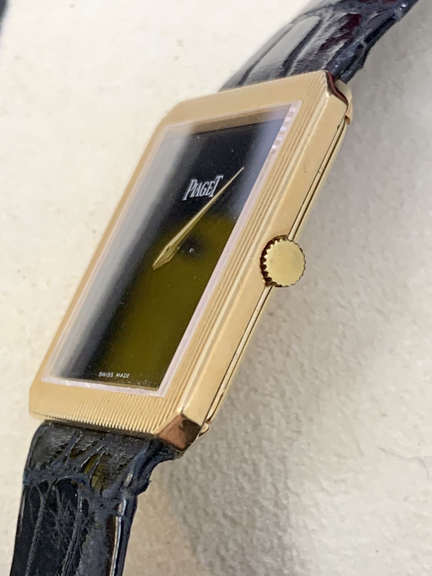 PIAGET 18ct GOLD SQUARE FACE WATCH - Image 2 of 9