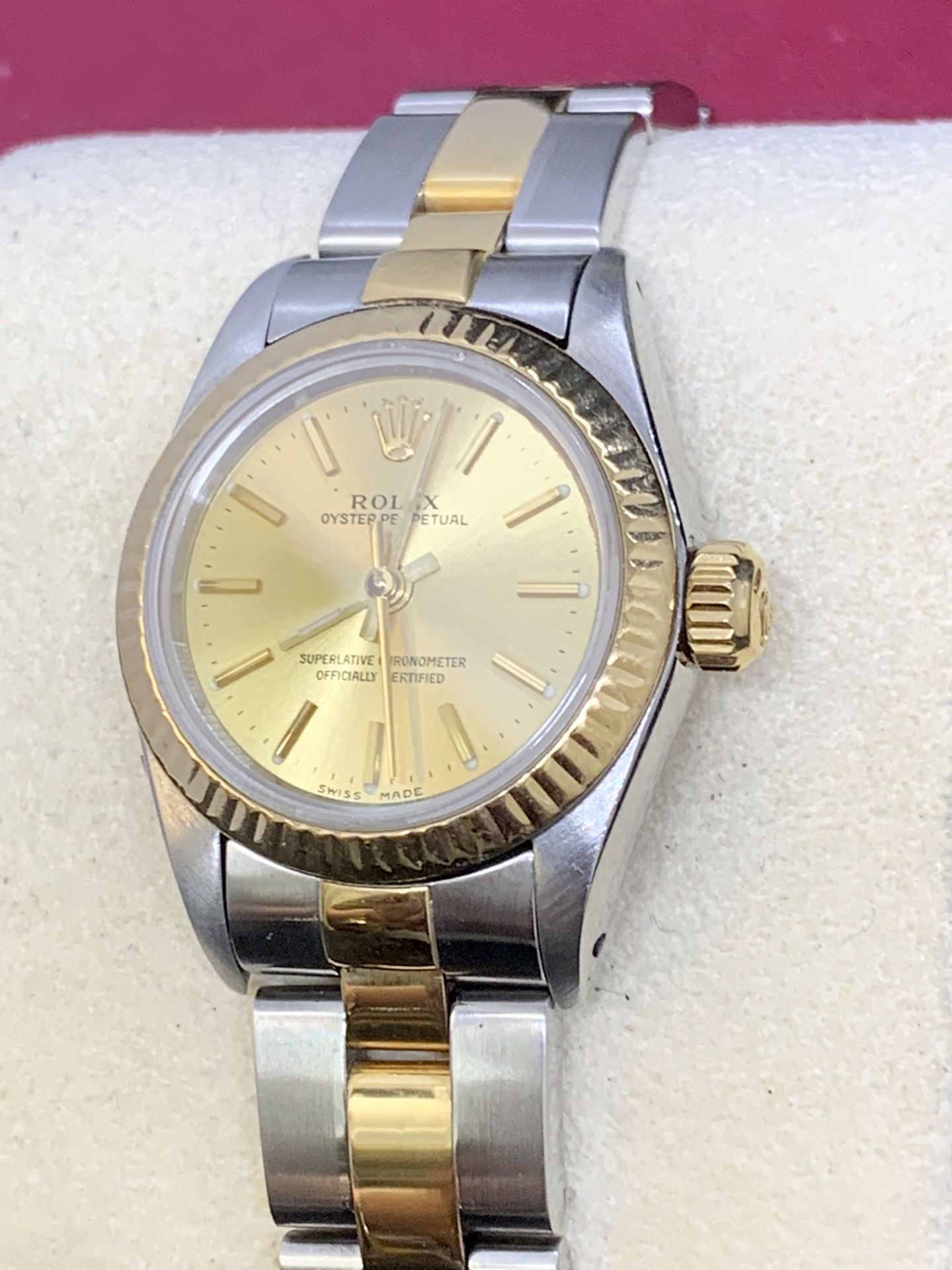 LADIES STEEL & GOLD ROLEX WATCH - Image 2 of 10