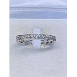 9ct WHITE GOLD 0.50ct DIAMOND FULL ETERNITY RING