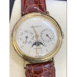 EBERHARD & CO MOONPHASE CALENDAR WATCH - GOLD OVER SILVER 925