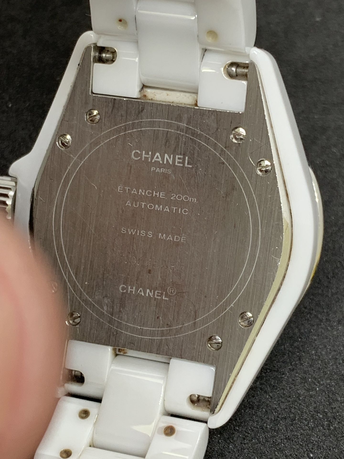 CHANEL J12 CERAMIC WATCH SET WITH PINK SAPPHIRES - AUTOMATIC - Image 6 of 6