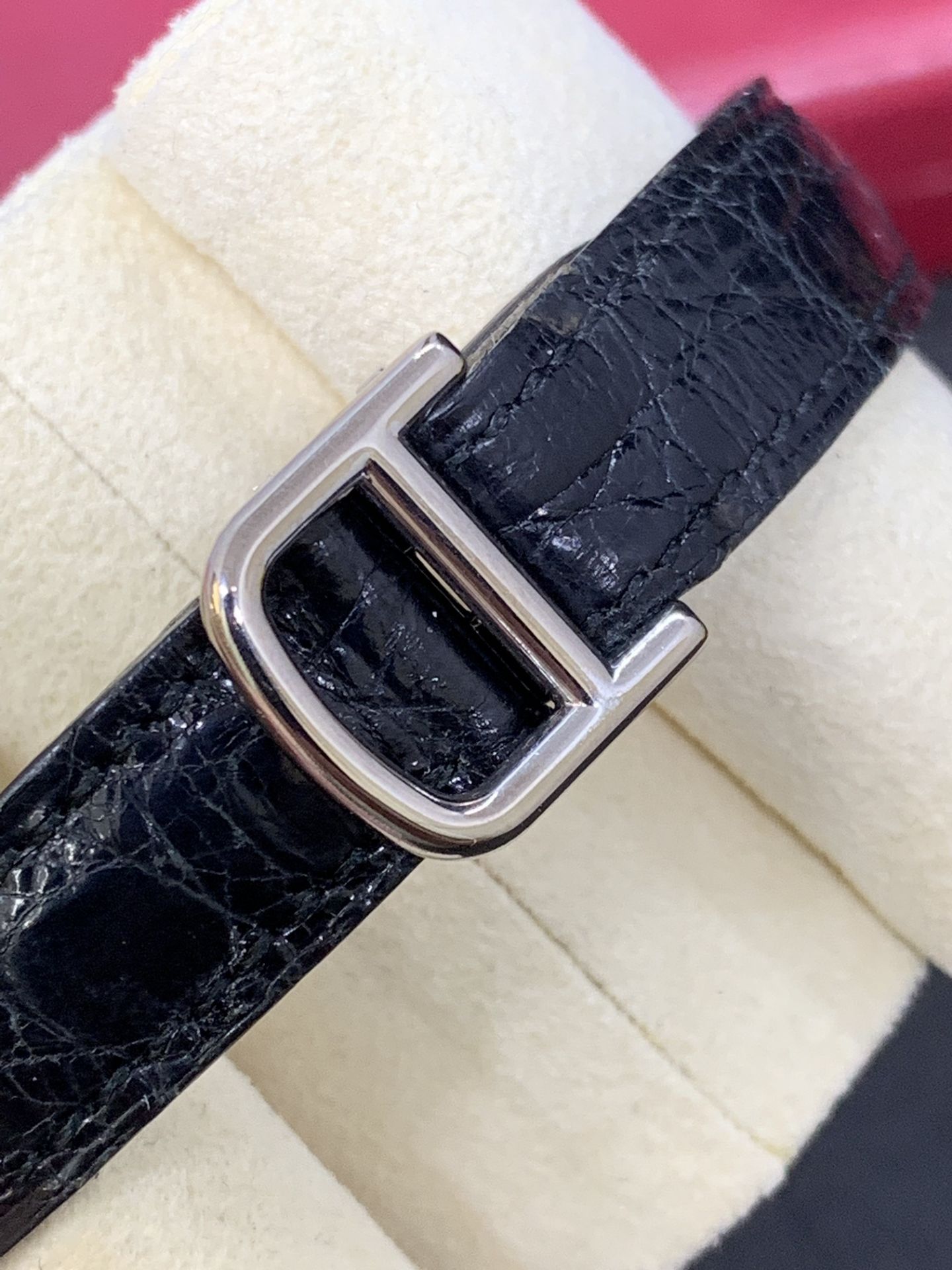 18ct WHITE GOLD CARTIER AMERICAN TANK WATCH - Image 8 of 8