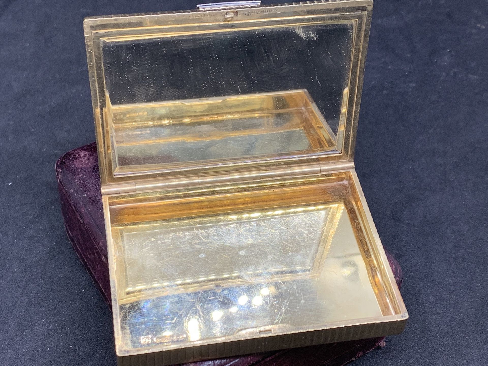 CARTIER DIAMOND SET SOLID 9ct GOLD MIRROR BOX - 94 GRAMS - Image 8 of 12