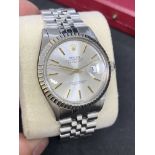 GENTS 36mm ROLEX DATEJUST STEEL WATCH - JUBILEE BRACELET