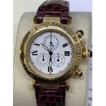 GENTS CARTIER 18ct GOLD PASHA CHRONOGRAPH WATCH