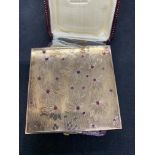 RARE CARTIER SILVER & GOLD POWDER MIRROR CASE SIGNED CARTIER 160g