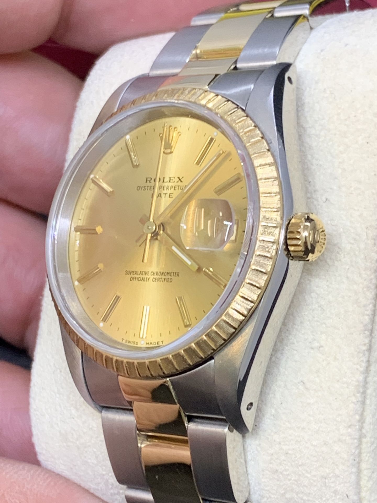 GENTS 36mm ROLEX STEEL & GOLD WATCH - OYSTER BRACELET - Image 9 of 15