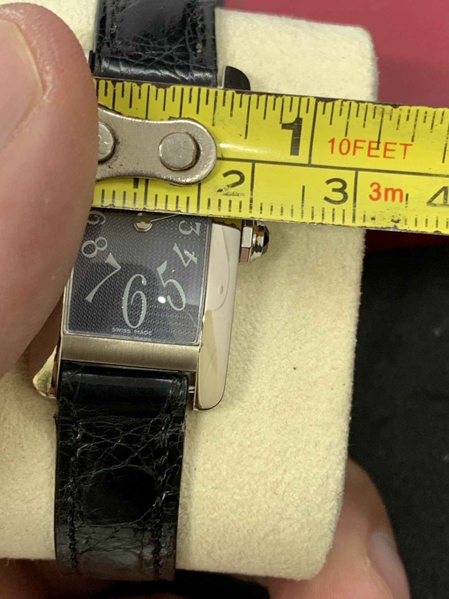 18ct WHITE GOLD CARTIER AMERICAN TANK WATCH - Image 5 of 8