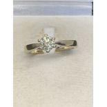 0.50ct DIAMOND SOLITAIRE RING SET IN WHITE GOLD