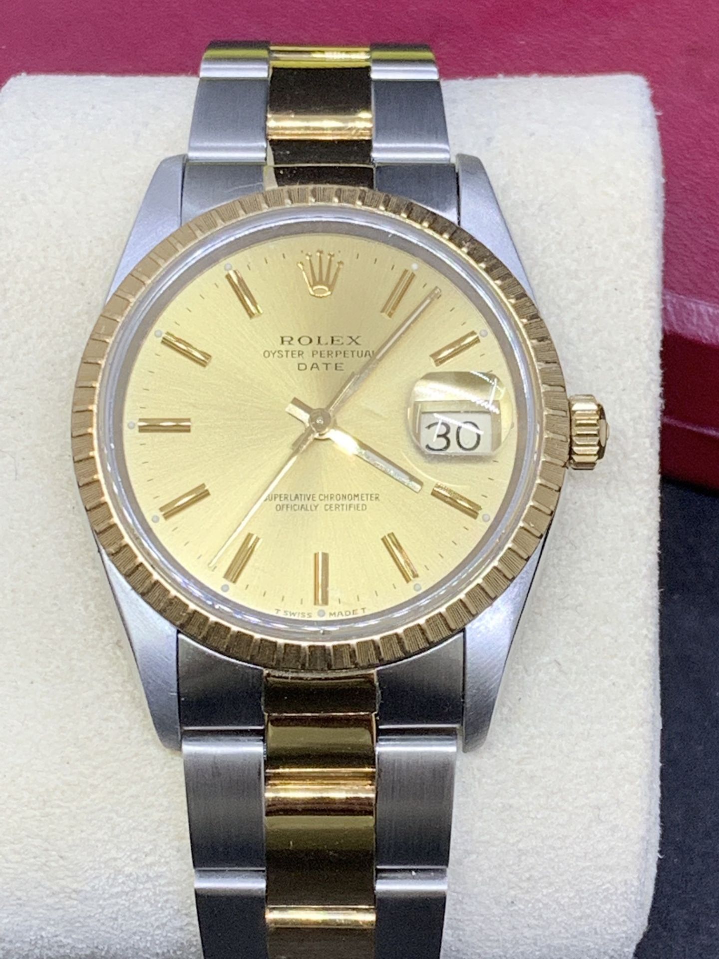 GENTS 36mm ROLEX STEEL & GOLD WATCH - OYSTER BRACELET