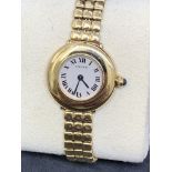 CARTIER 18ct GOLD QUARTZ WATCH