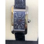 18ct WHITE GOLD CARTIER AMERICAN TANK WATCH