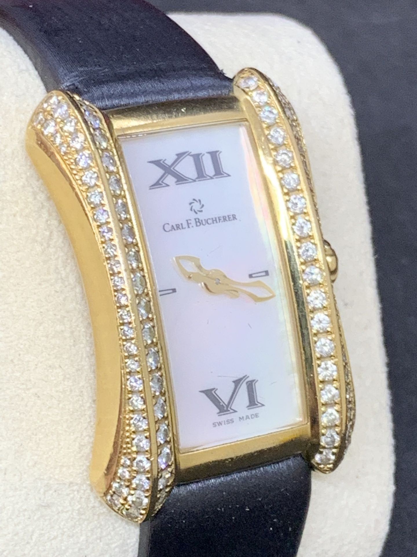 C F BUCHERER DIAMOND SET 18ct GOLD WATCH - APPROX 2.00cts DIAMONDS - Image 4 of 8