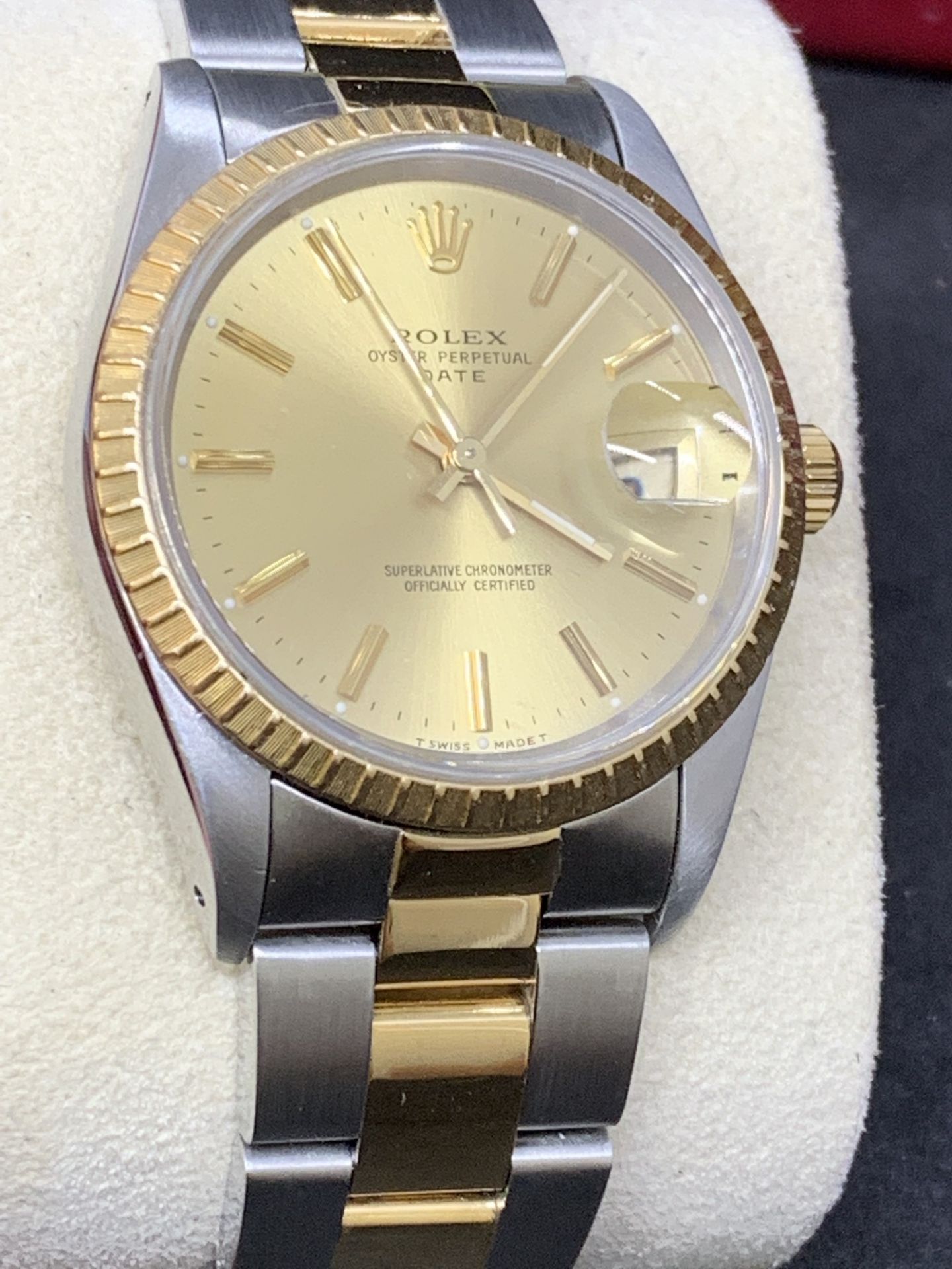 GENTS 36mm ROLEX STEEL & GOLD WATCH - OYSTER BRACELET - Image 7 of 15