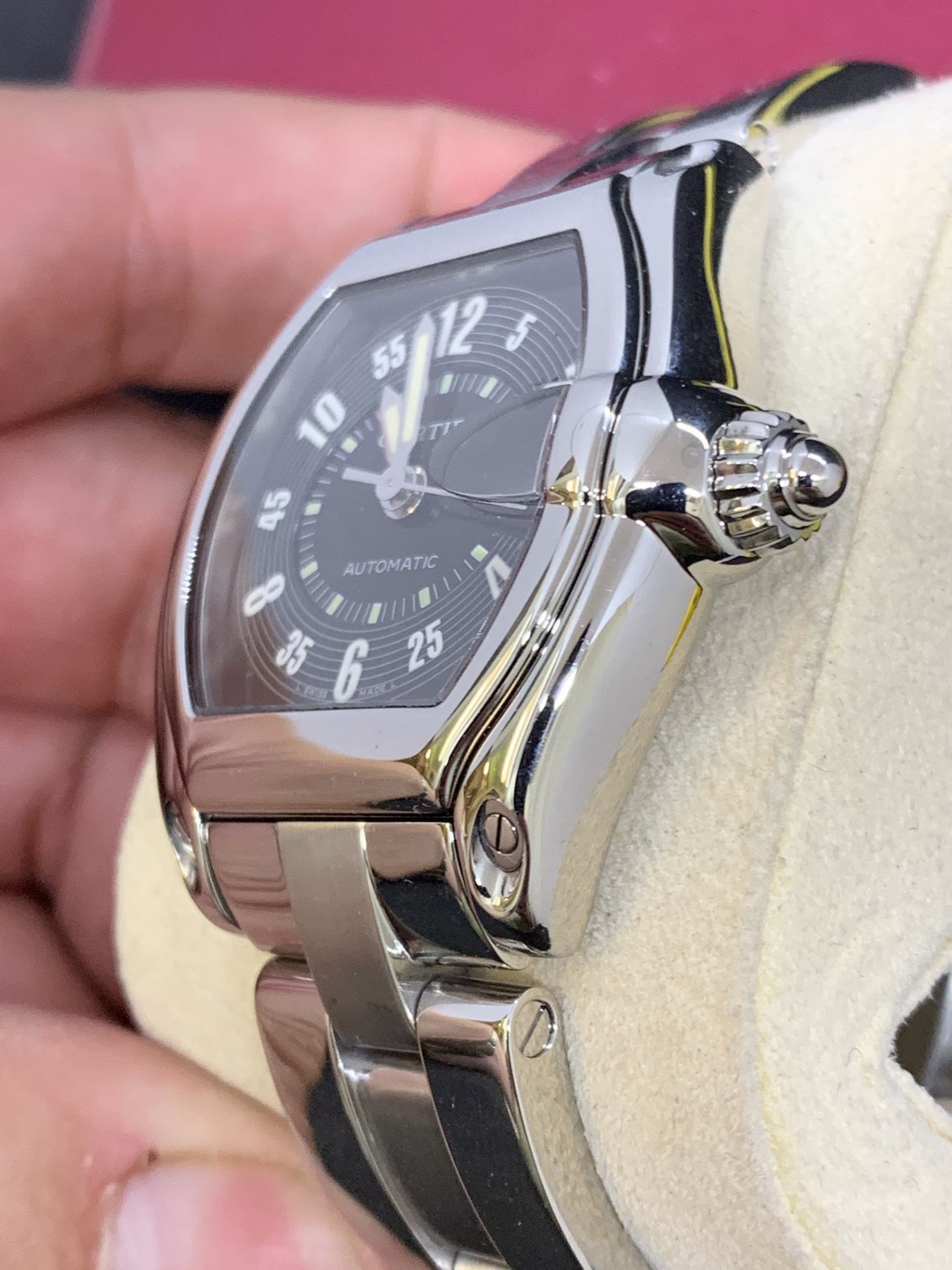 CARTIER ROADSTER AUTOMATIC STAINLESS STEEL WATCH - Image 4 of 9