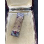 RARE CARTIER SILVER & GOLD LIPSTICK & CASE SIGNED CARTIER 34g