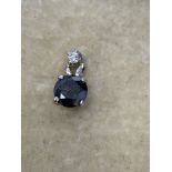 Black and white diamond pendant black diamond approximately 1 carat