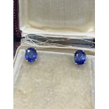 10 carat white gold sapphire earrings approximately 3 carat sapphire each earring