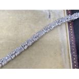 14 carat white gold 2.2 carat approximately diamond bracelet approximately 11.7 g