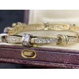 14 carat gold diamond bracelet set with approximately five carats of diamonds 25.8 g approximately