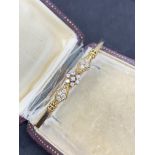14 carat gold bangle set with diamonds approximately 11 g G colour VS clarity