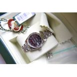 ROLEX DATEJUST / DATE STEEL & 18CT WHITE GOLD 2006 FULL SET