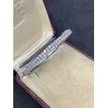 3.07ct Diamond set hinged bangle set in 14k white gold - H / Vs/si Diamonds