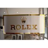 VERY RARE Rolex Collectable - Original, Authentic Rolex Brass/ Gold Sign Dealer Display (Swiss Made)