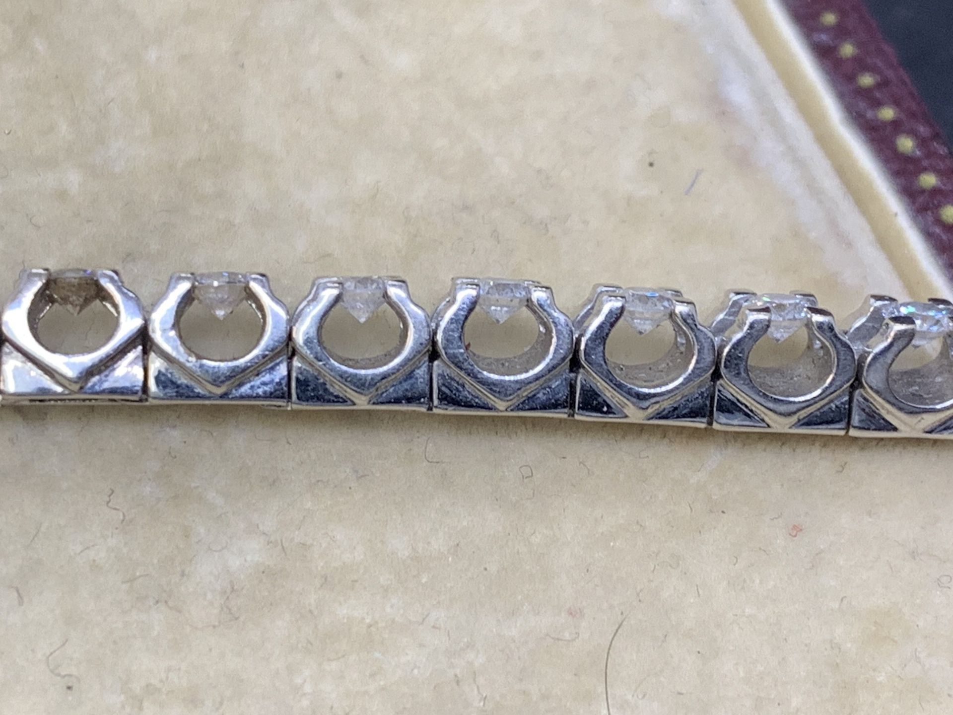 18 carat white gold tension Set diamond bracelet approximately 3.00cts of G colour VS diamonds - Image 7 of 7