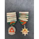 Pair of safe driving competition Medals various dates