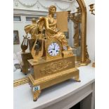 French empire ormolu mantle clock representing Virgil circa 1810 With a receipt from December 2018