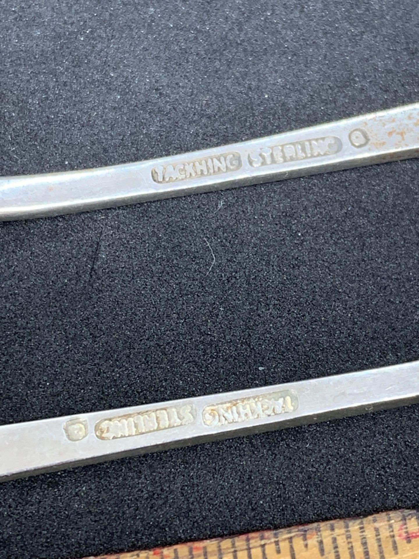 Pair of silver teaspoons Masonic interest - Image 4 of 4