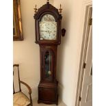 Grandfather clock with plaque that says presented to the Margate club by WM booth Reeve