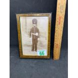 Framed photograph of Queens guard soldier