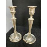 Pair of hallmarked silver filled Candlesticks