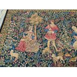 Vintage French tapestry 72" x 52" approximately