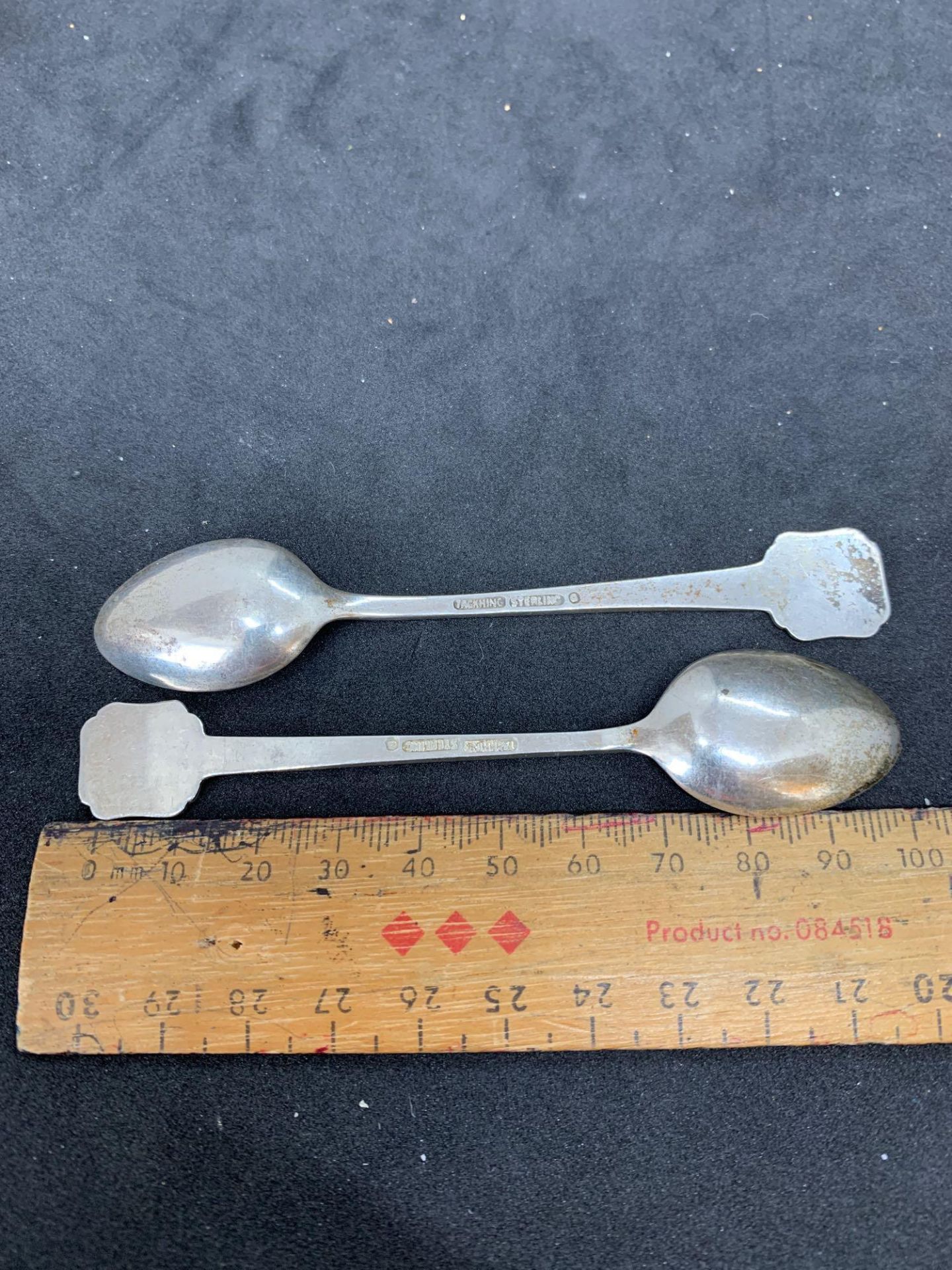 Pair of silver teaspoons Masonic interest - Image 3 of 4