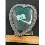 Heart shaped Silver coloured frame as found