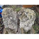 LOVELY PAIR OF LION GARDEN ORNAMENTS