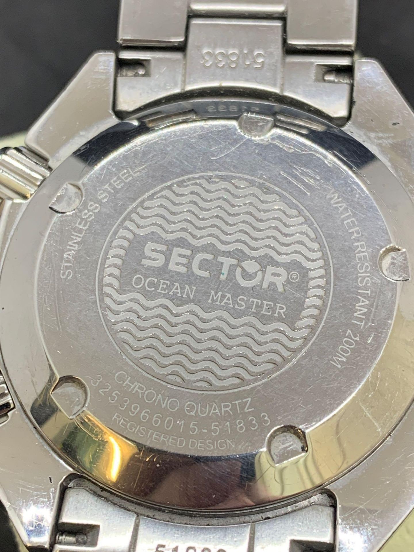 Sector 45 mm stainless steel ocean master watch no crown Strap needs a pin - Image 4 of 5