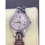 Balmain stainless steel Diamond set watch